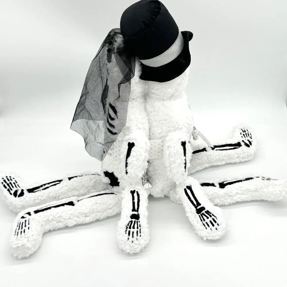 Skeleton Couple 2 pc Pillow Set Mr & Mrs Bride Groom Halloween Sherpa Pillows
